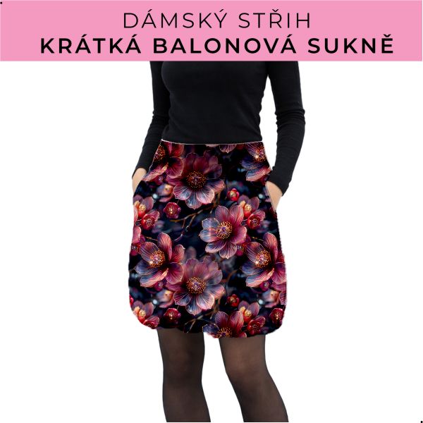 Dámský střih - balonová krátká sukně