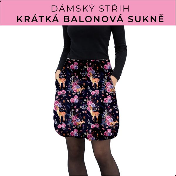 Dámský střih - balonová krátká sukně