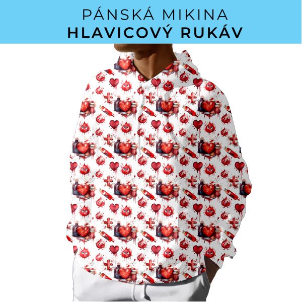 PÁNSKÝ střih - mikina s kapucí