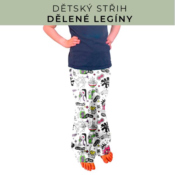 Dětský střih - Dělené legíny