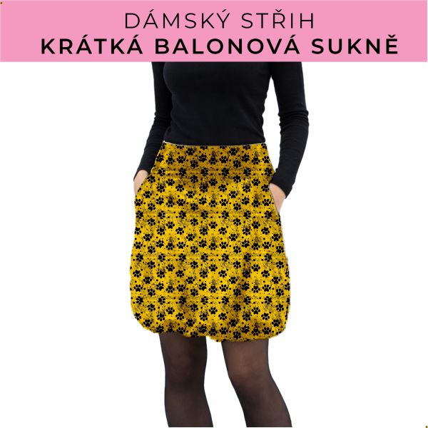 Dámský střih - balonová krátká sukně