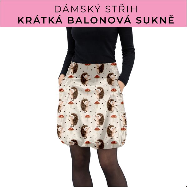 Dámský střih - balonová krátká sukně