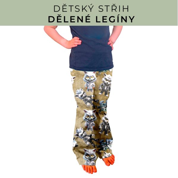 Dětský střih - Dělené legíny