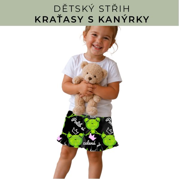 Dětský střih - Kraťásky s kanýrkem