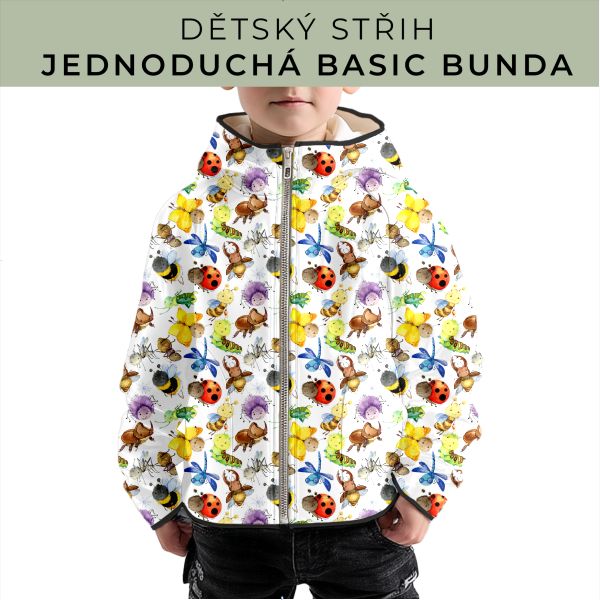 Dětský střih - jednoduchá dětská BASIC  bunda