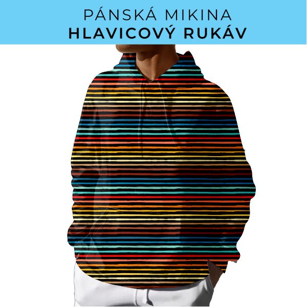 PÁNSKÝ střih - mikina s kapucí