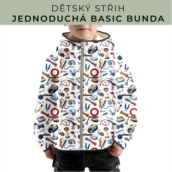 Dětský střih - jednoduchá dětská BASIC  bunda