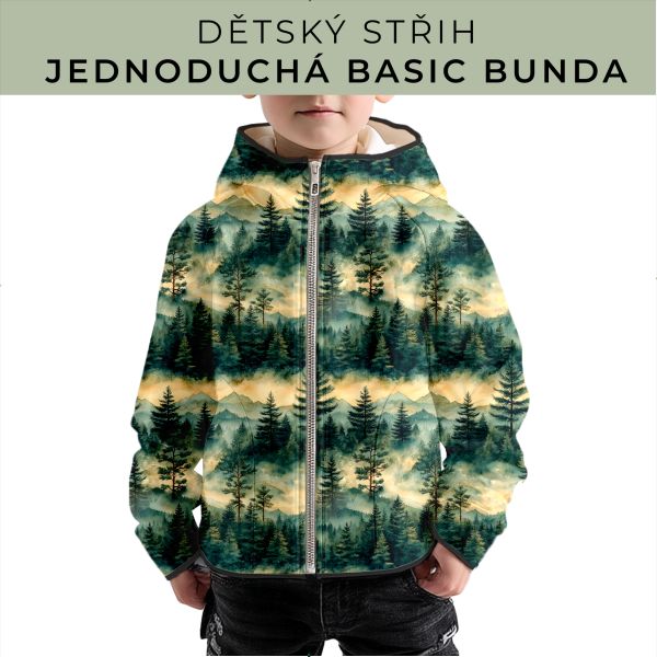 Dětský střih - jednoduchá dětská BASIC  bunda