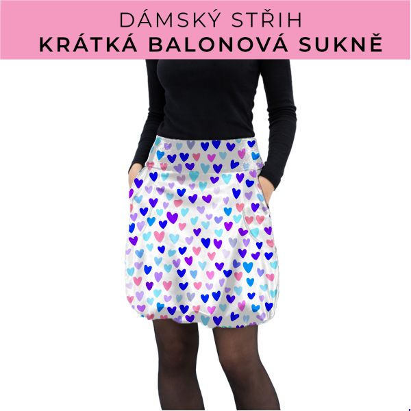 Dámský střih - balonová krátká sukně