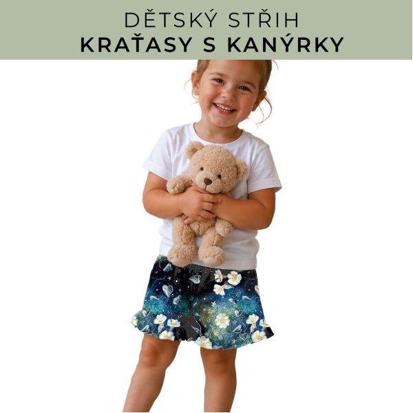 Dětský střih - Kraťásky s kanýrkem