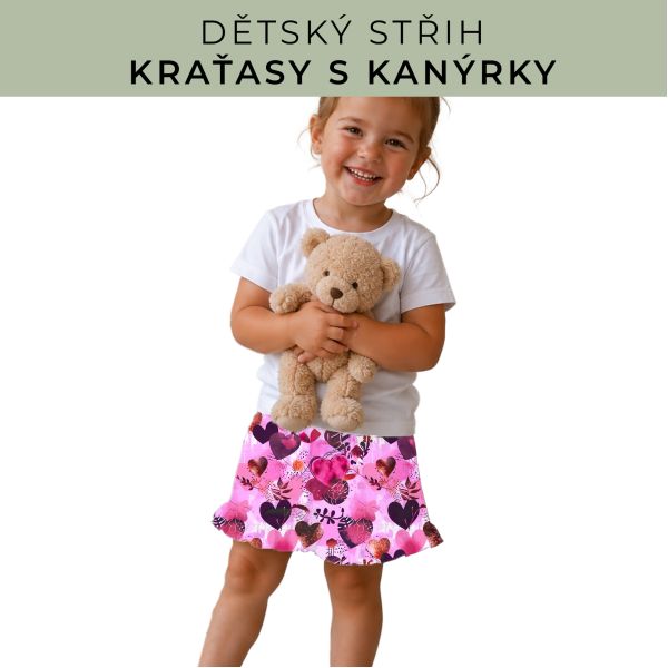 Dětský střih - Kraťásky s kanýrkem