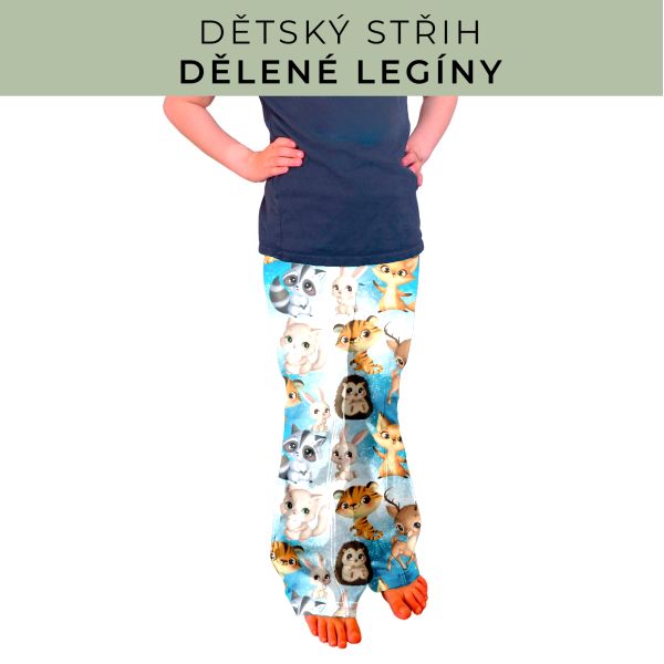 Dětský střih - Dělené legíny