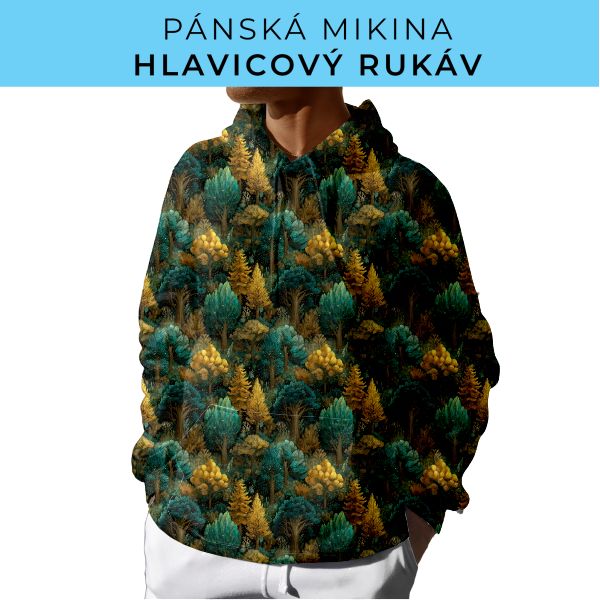PÁNSKÝ střih - mikina s kapucí