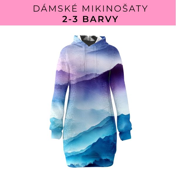 DÁMSKÝ střih - Mikinošaty 2-3 barvy