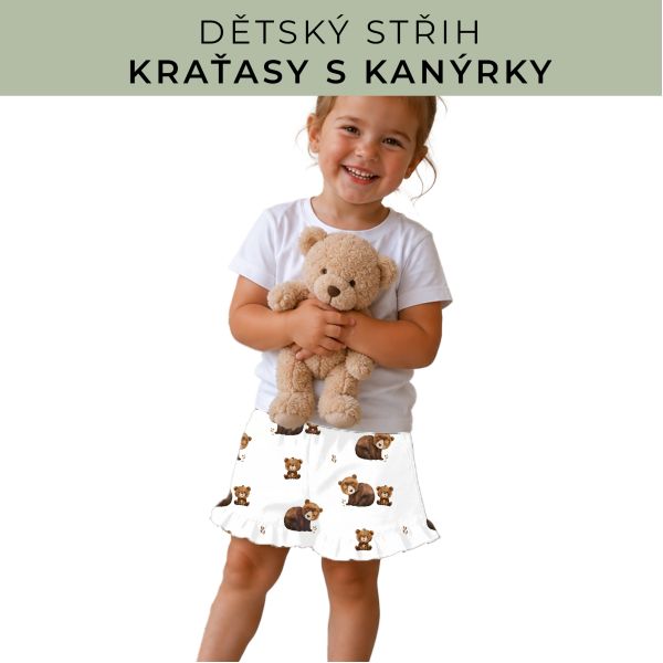 Dětský střih - Kraťásky s kanýrkem