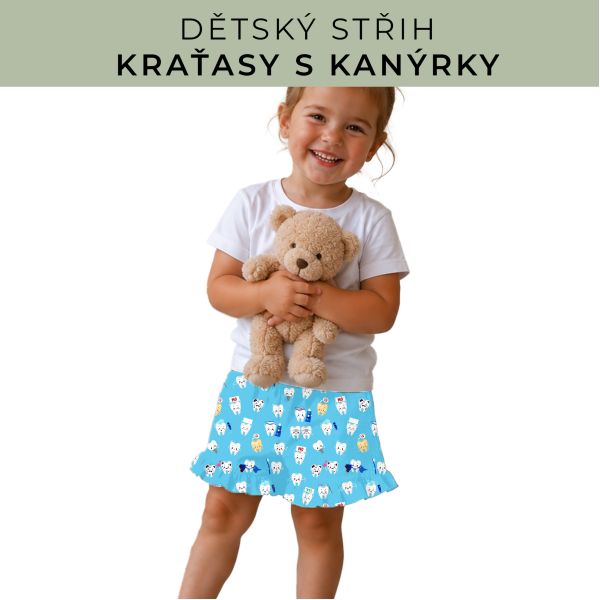 Dětský střih - Kraťásky s kanýrkem