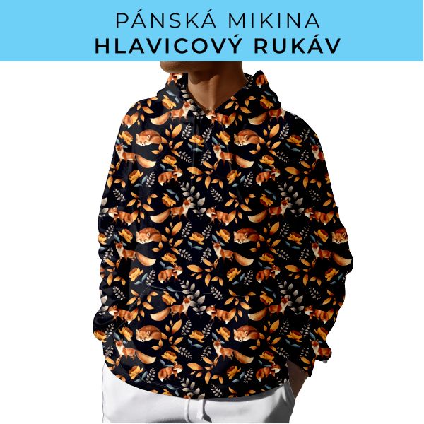 PÁNSKÝ střih - mikina s kapucí