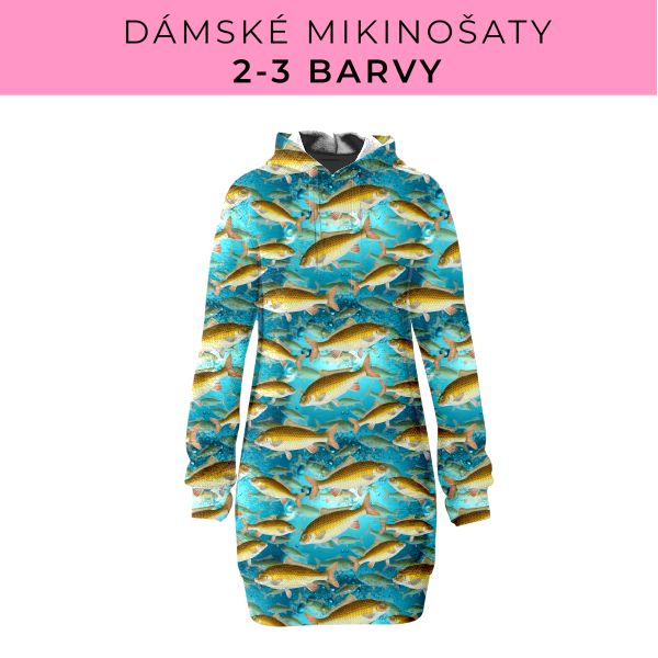 DÁMSKÝ střih - Mikinošaty 2-3 barvy