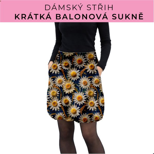 Dámský střih - balonová krátká sukně