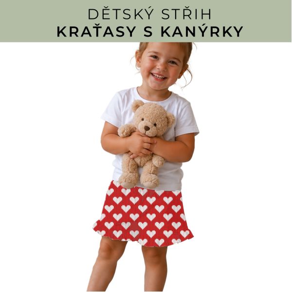 Dětský střih - Kraťásky s kanýrkem
