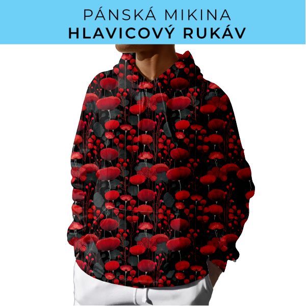 PÁNSKÝ střih - mikina s kapucí