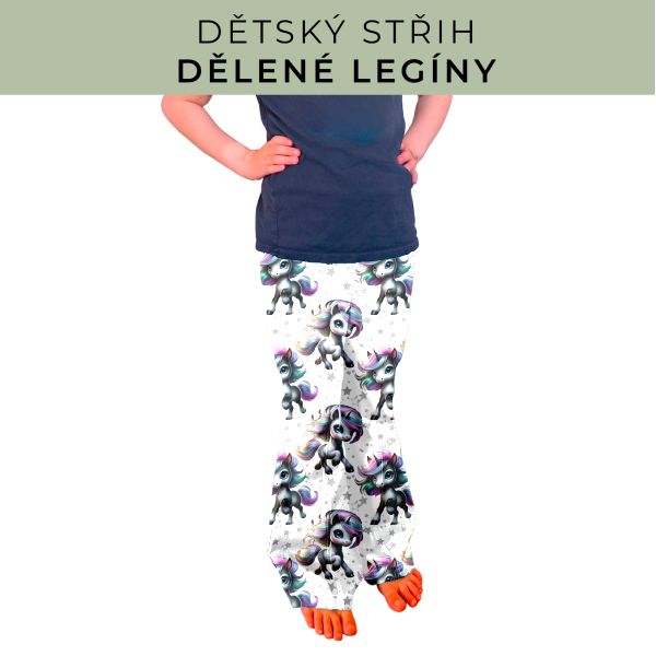 Dětský střih - Dělené legíny