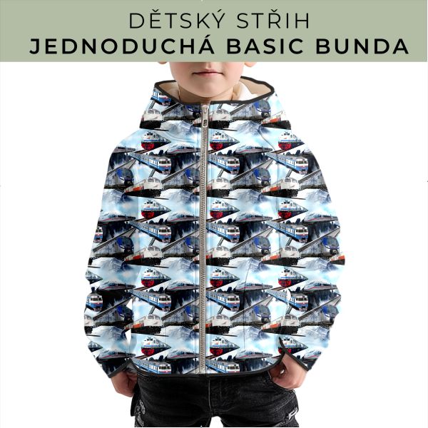 Dětský střih - jednoduchá dětská BASIC  bunda