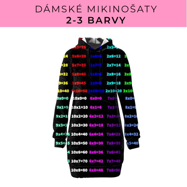 DÁMSKÝ střih - Mikinošaty 2-3 barvy