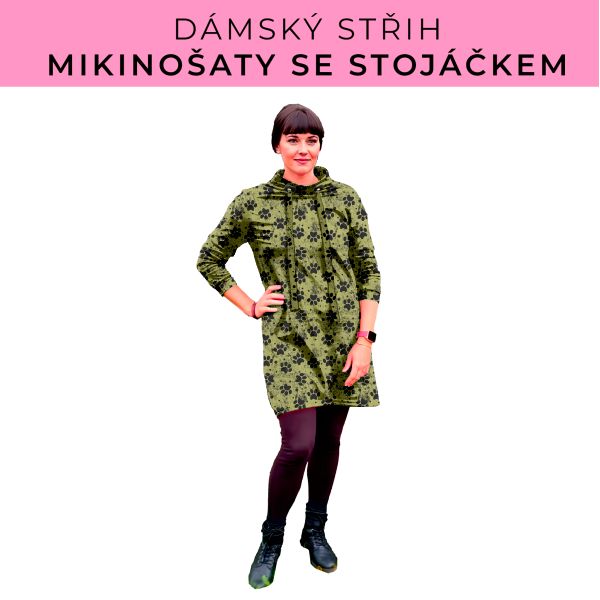 Dámský střih - mikinové šaty se stojáčkem