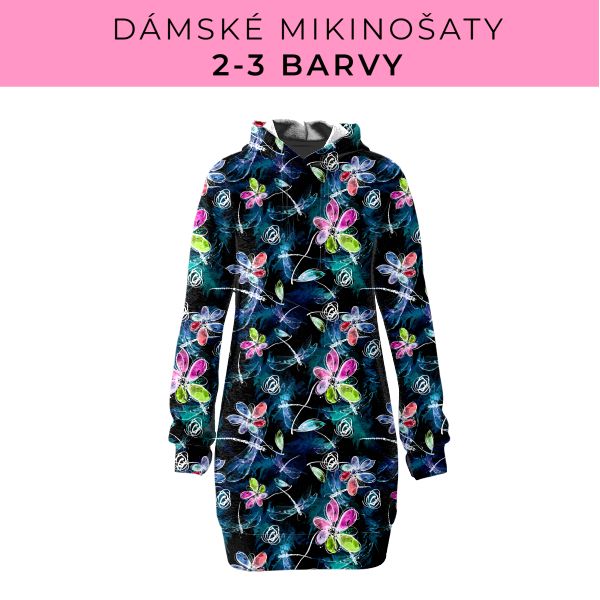 DÁMSKÝ střih - Mikinošaty 2-3 barvy