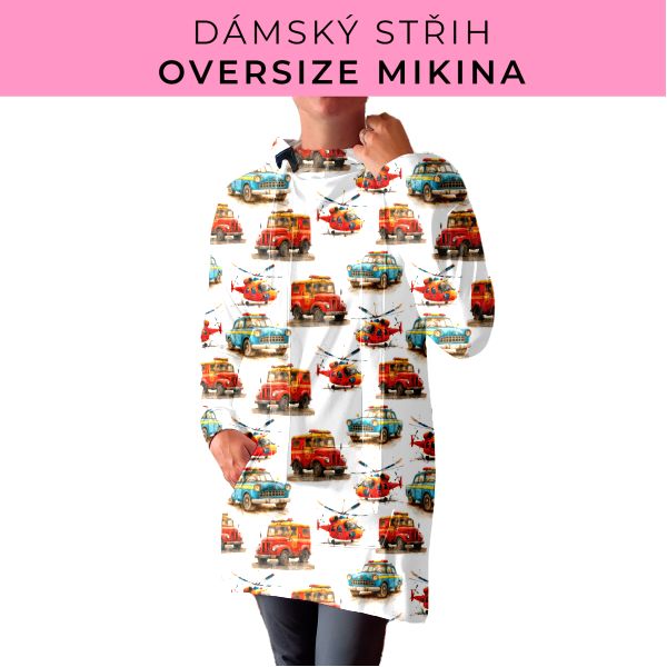 DÁMSKÝ střih - Oversize mikina