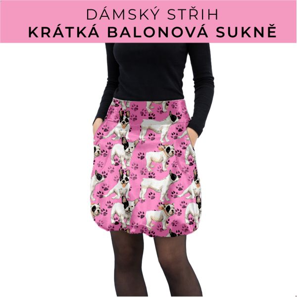 Dámský střih - balonová krátká sukně