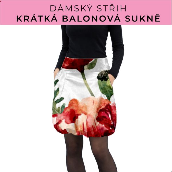 Dámský střih - balonová krátká sukně