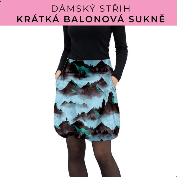 Dámský střih - balonová krátká sukně