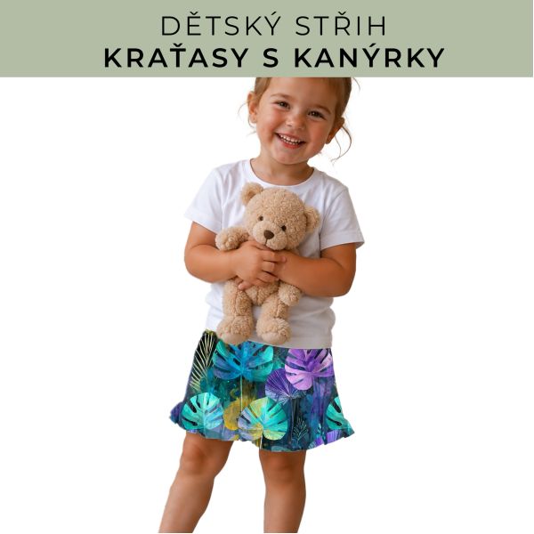Dětský střih - Kraťásky s kanýrkem