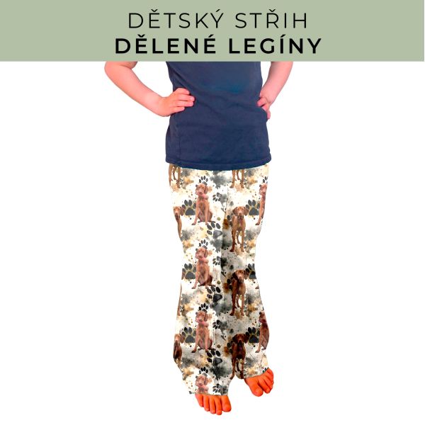 Dětský střih - Dělené legíny