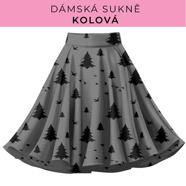 DÁMSKÝ střih - Kolová sukně