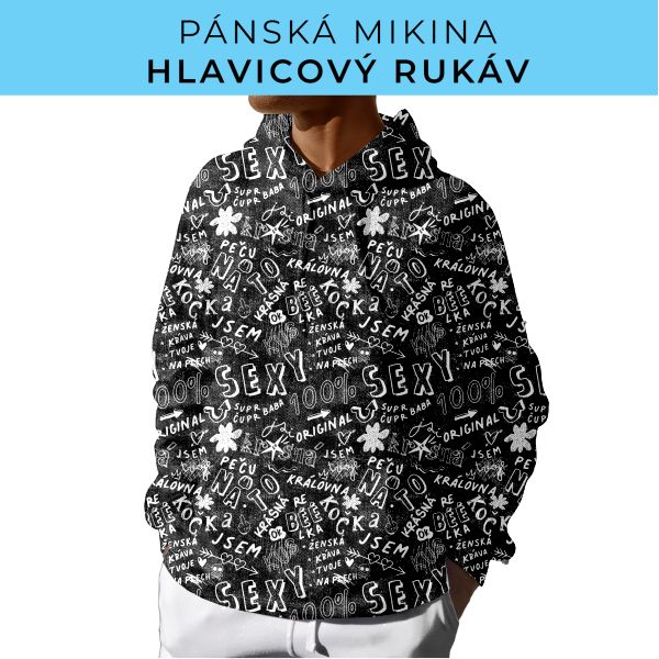 PÁNSKÝ střih - mikina s kapucí