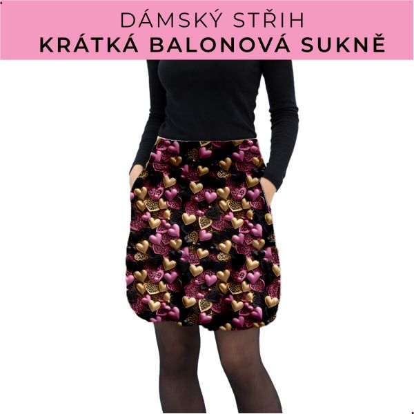 Dámský střih - balonová krátká sukně