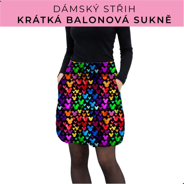 Dámský střih - balonová krátká sukně