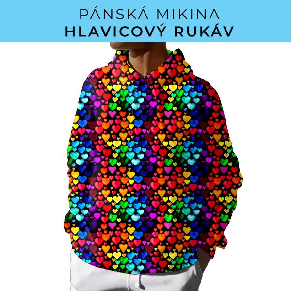 PÁNSKÝ střih - mikina s kapucí