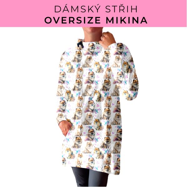 DÁMSKÝ střih - Oversize mikina