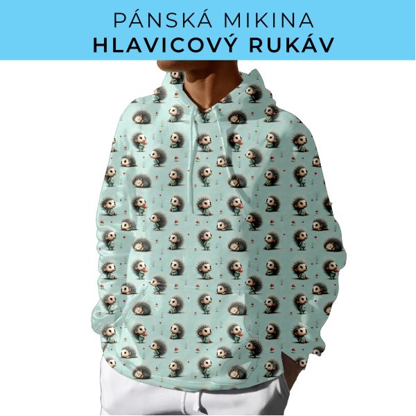 PÁNSKÝ střih - mikina s kapucí