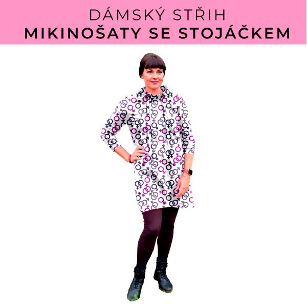 Dámský střih - mikinové šaty se stojáčkem