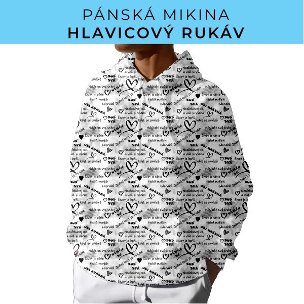 PÁNSKÝ střih - mikina s kapucí