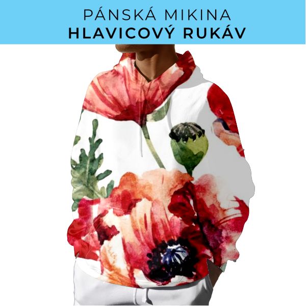 PÁNSKÝ střih - mikina s kapucí