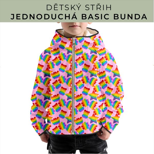 Dětský střih - jednoduchá dětská BASIC  bunda