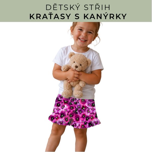 Dětský střih - Kraťásky s kanýrkem
