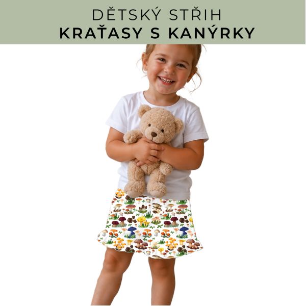 Dětský střih - Kraťásky s kanýrkem