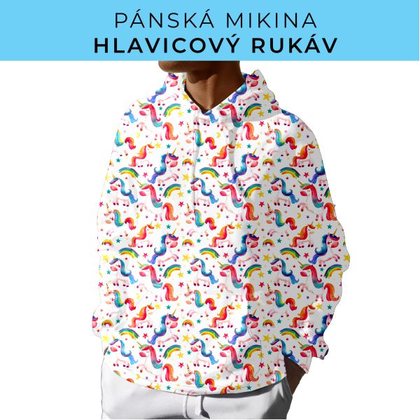 PÁNSKÝ střih - mikina s kapucí